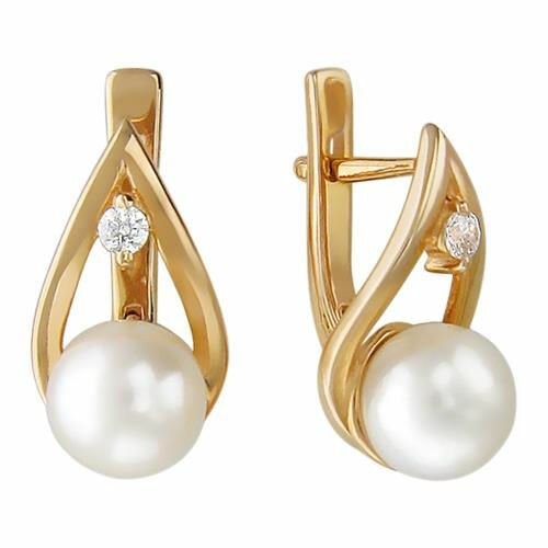 Серьги Эстет, красное золото, 585 проба