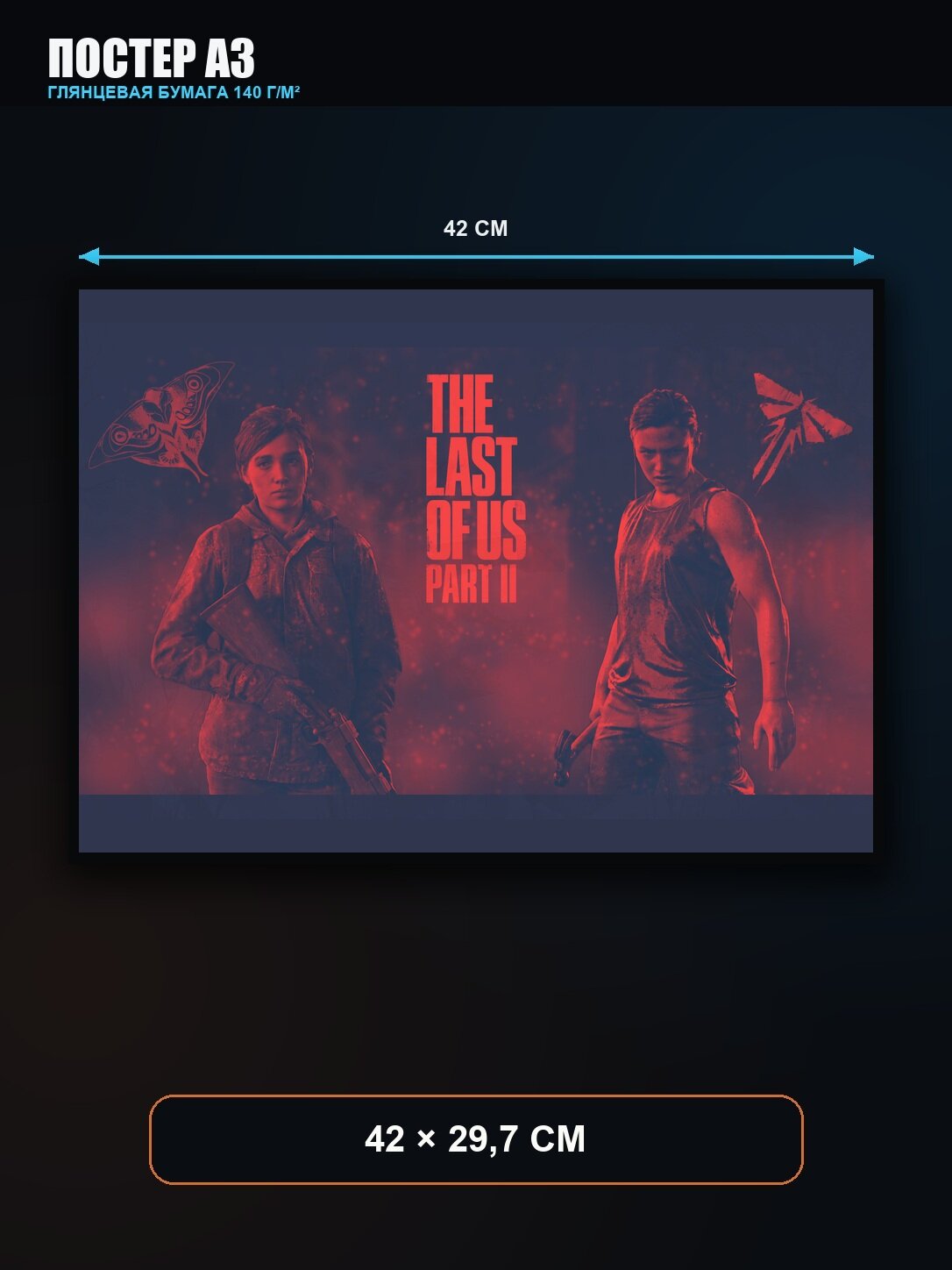 Плакат The Last of Us Легенды — стилизованный игровой арт A3