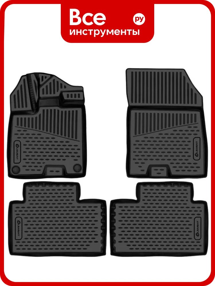 Коврики 3D в салон Element для GAC Trumpchi GS4 Max 2024- , 4шт, (полиуретан) / Гак ELEMENT3DA71394210k