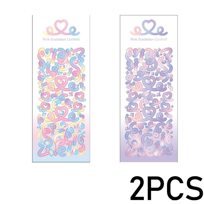 Наклейки "Pink Gradation Confetti", 2шт
