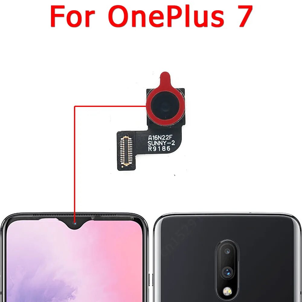 Большое лицо для селфи Передняя Задняя сторона камера модуль для Oneplus 7 Pro 1 + 7T 5G One Plus задняя камера заднего вида запасные части гибкий кабель