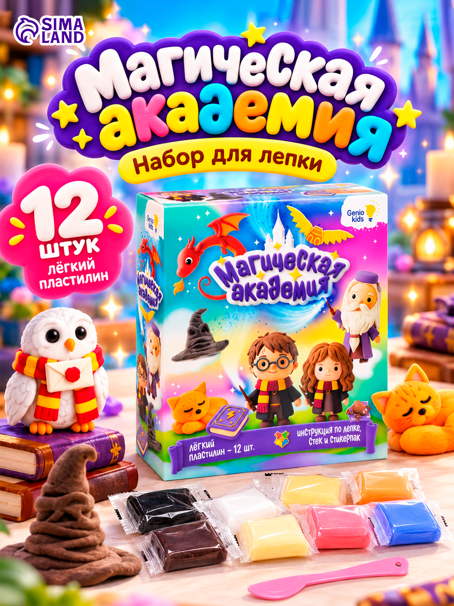 Набор для лепки «Магическая академия», набор для творчества детей, от 3 лет