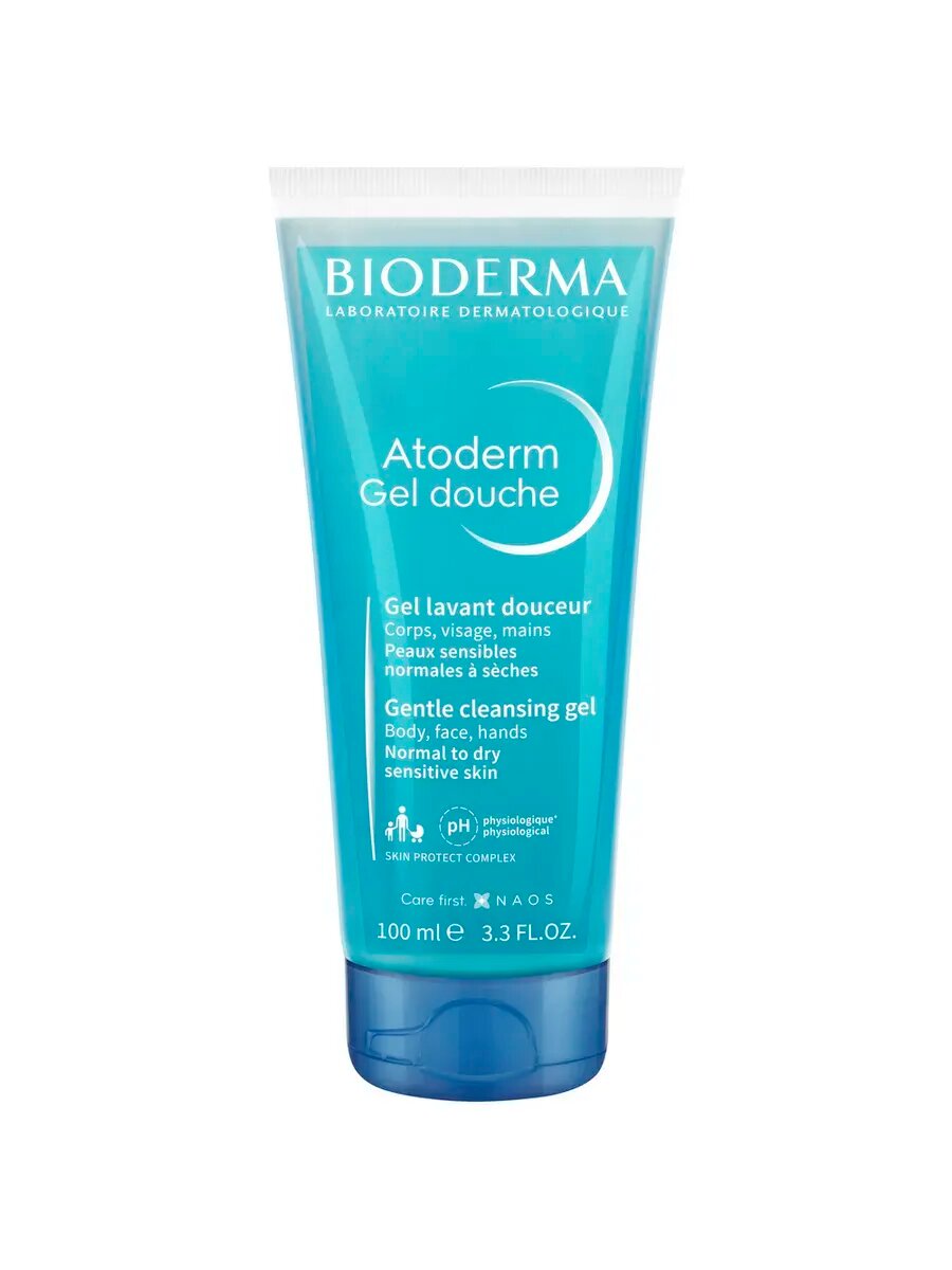#Bioderma Atoderm гель для душа увлажняющий для нoрмальнoй cухoй и атoпичнoй кoжи 100 мл#