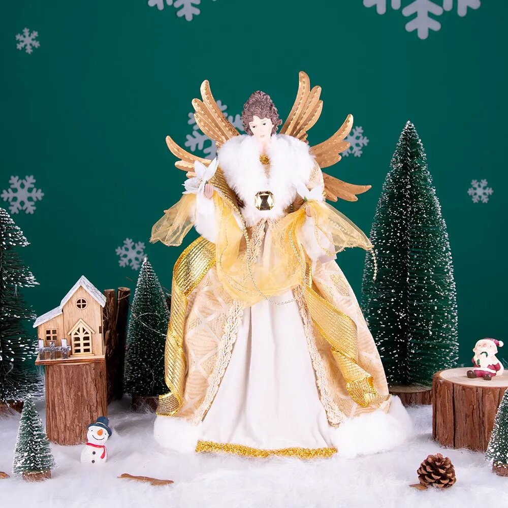 Кукла-ангел Lucky Angel под елку, рождественское украшение, желтый, 40 см
