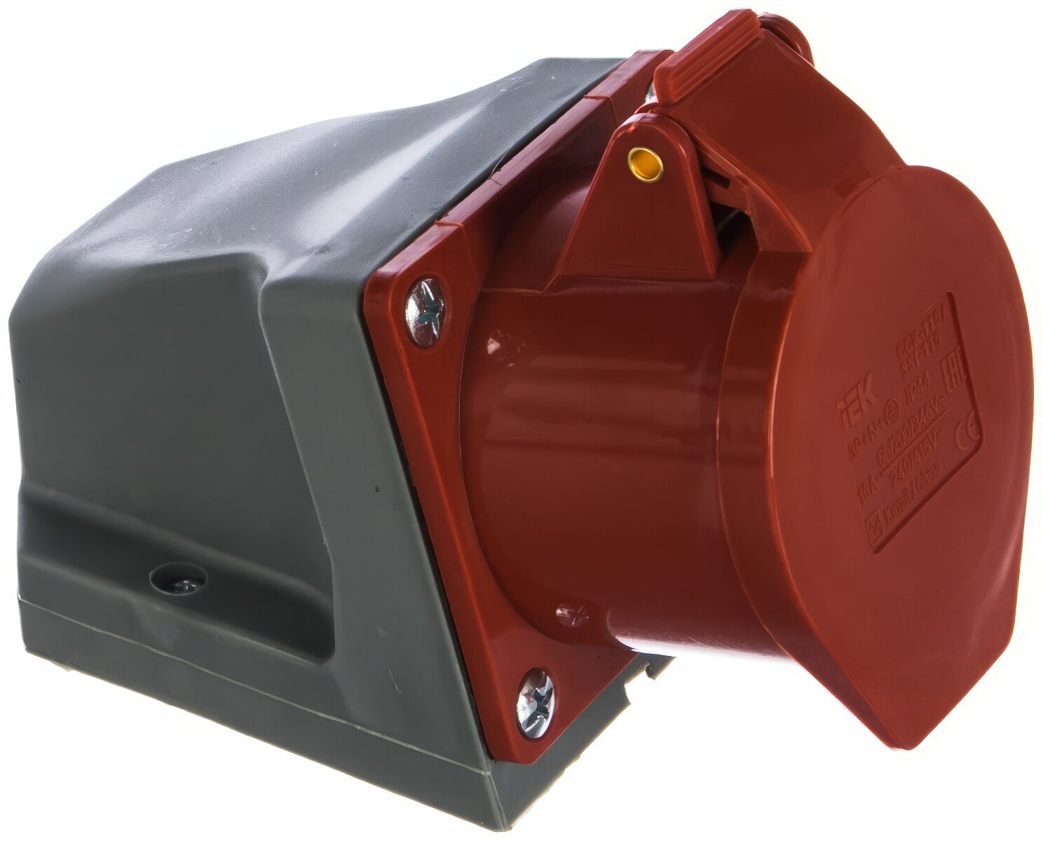 Розетка наружной установки IEK 16А 3P+Е+N 380В IP44 115 ИЭК PSR12-016-5