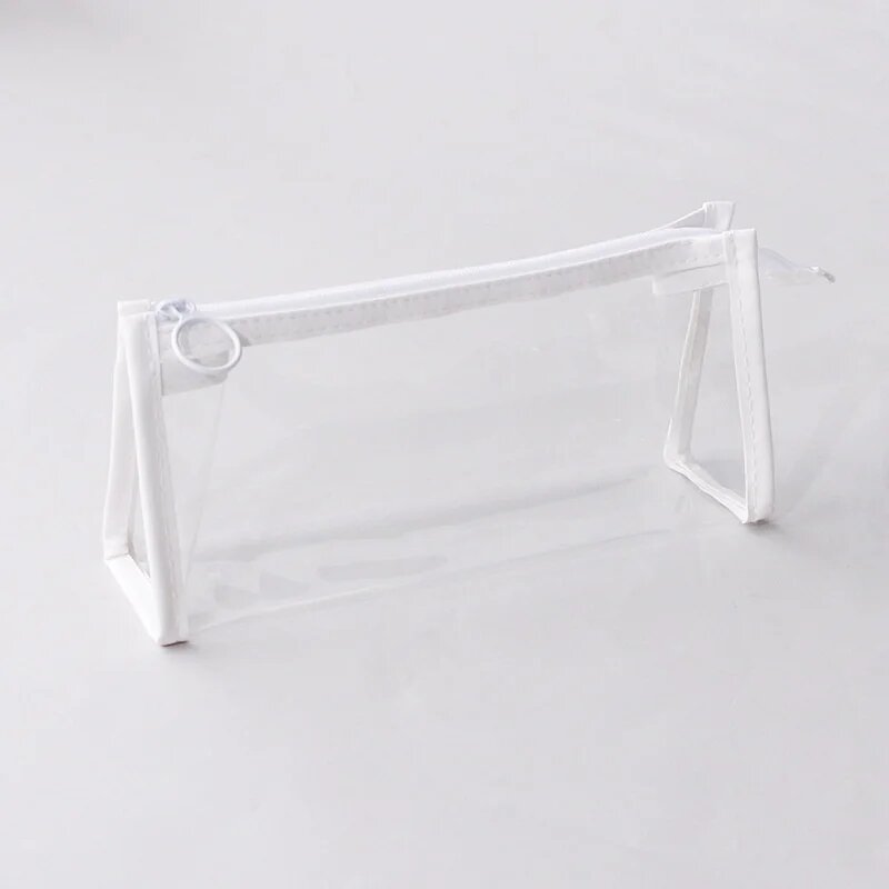 Прозрачный тканевый пенал Белый, White