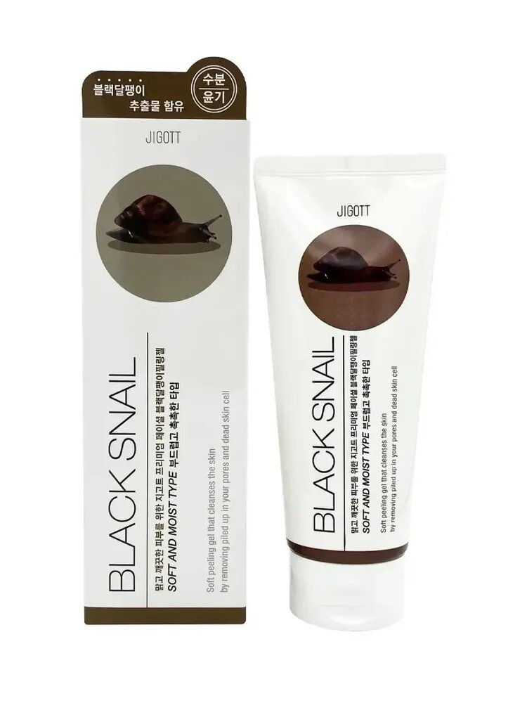 Пилинг-гель для лица с муцином черной улитки Premium Facial Black Snail Peeling Gel 180мл