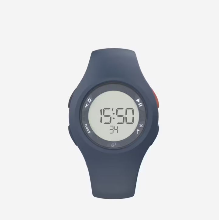 DECATHLON Смарт-часы Водонепроницаемые часы с хронографом для бега синего цвета W200 S, синий