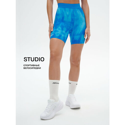 фото Велосипедки rank studio bike shorts, размер s, голубой