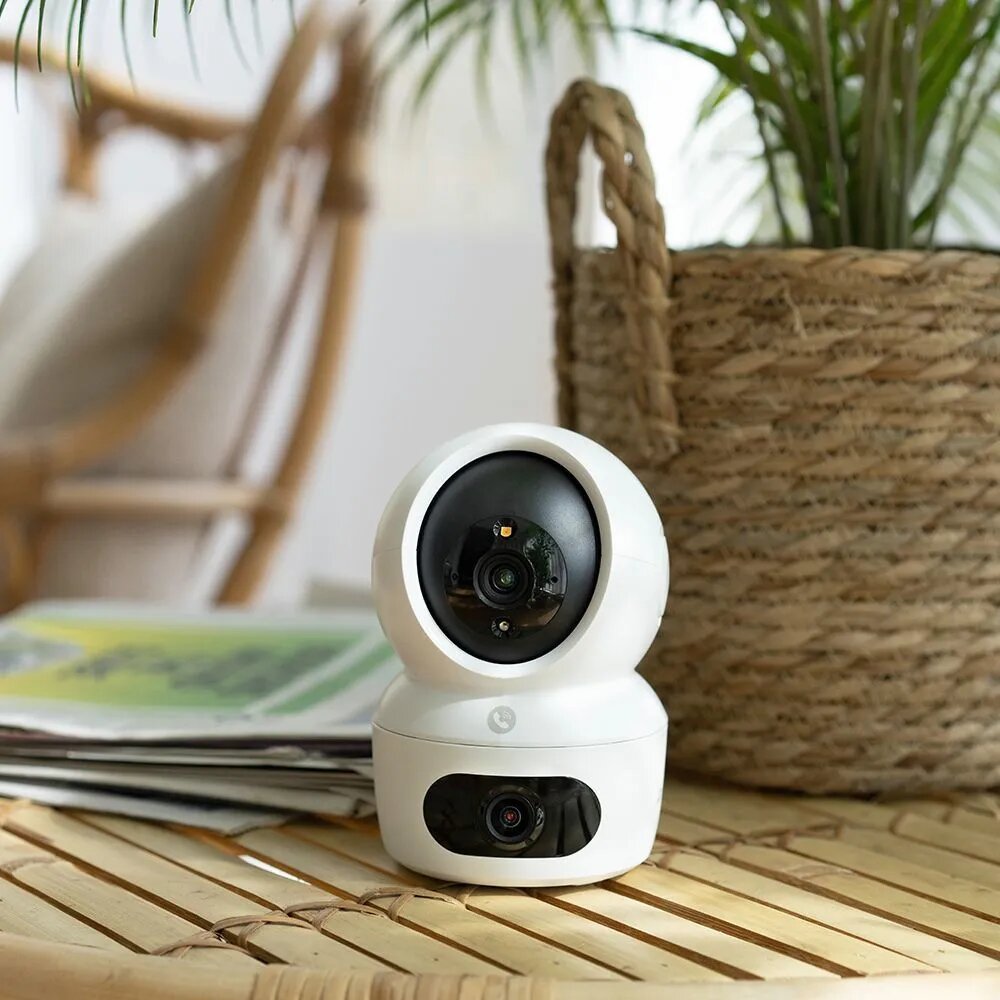 Поворотная Wi-Fi Камера EZVIZ H7c Dual 2K 4 Мп 2,8 и 6 мм Двойной объектив 2К & 2К 2,4 ГГц и 5 ГГц H.265 360 белая - Купить камеру EZVIZ H7c Dual 2K онлайн