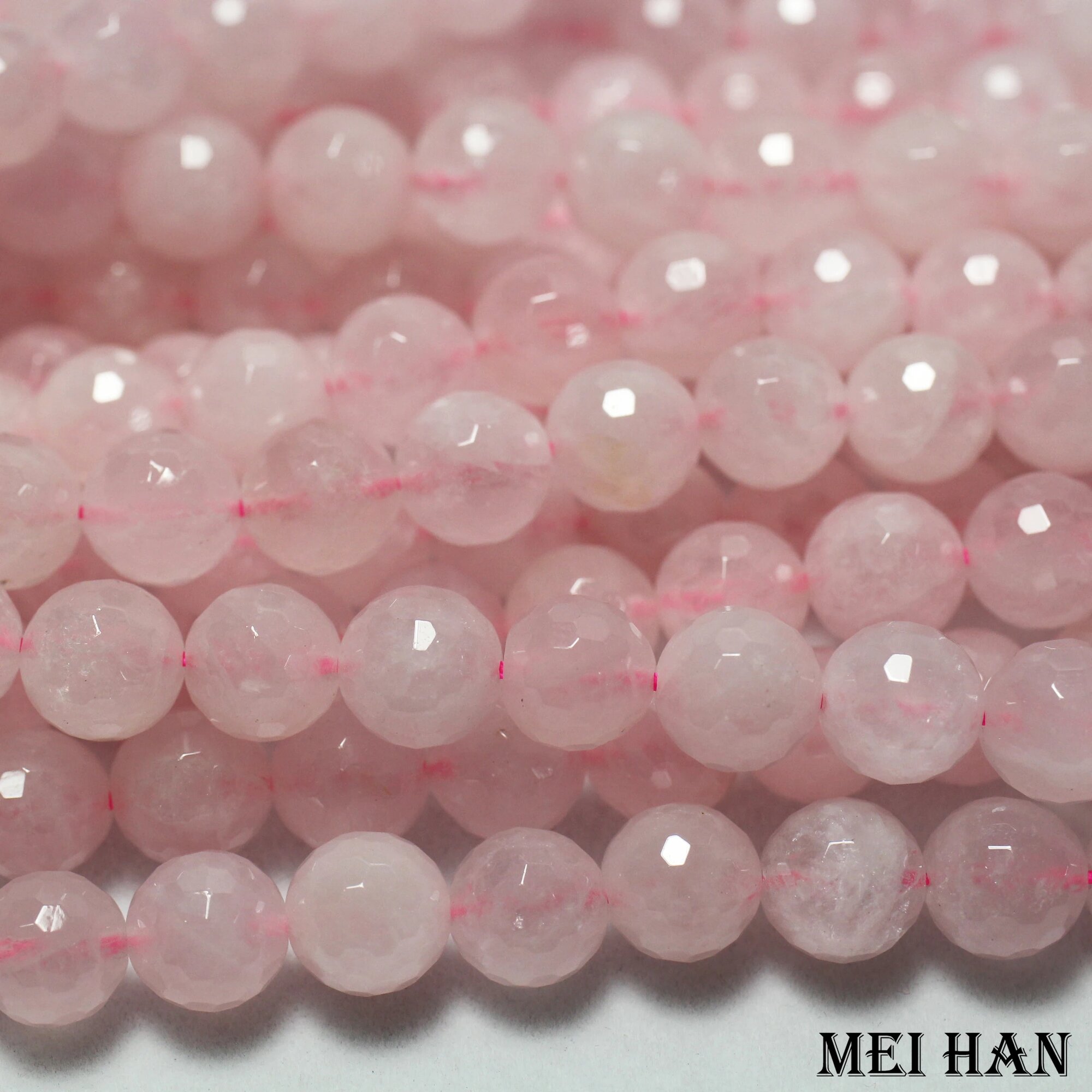 Розовый кварц бусины Prestyle gem 6-10 мм 6mm-2 strands