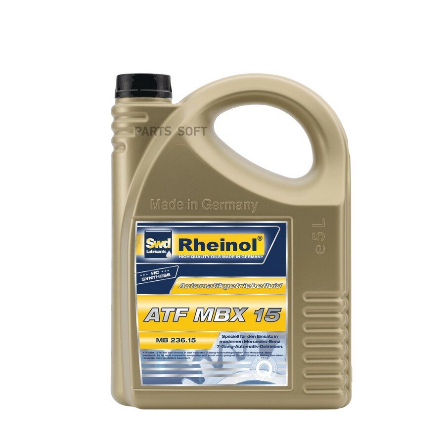 SWD RHEINOL ATF MBХ 15 5Л от официального дистрибьютора, SWD RHEINOL, артикул 30629580