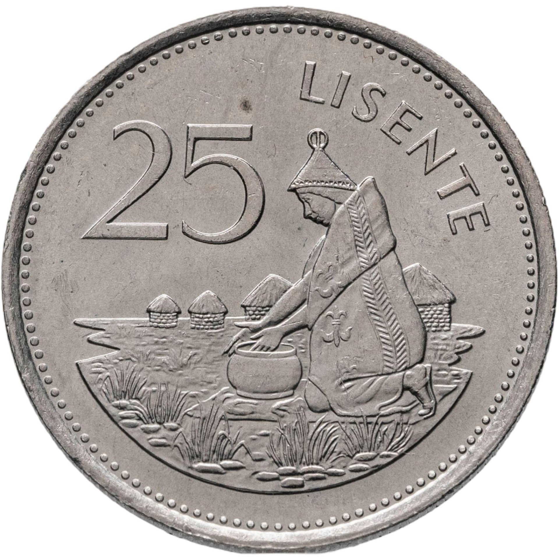 Лесото 25 лисенте lisente 1979, Латунь, в сохранности UNC