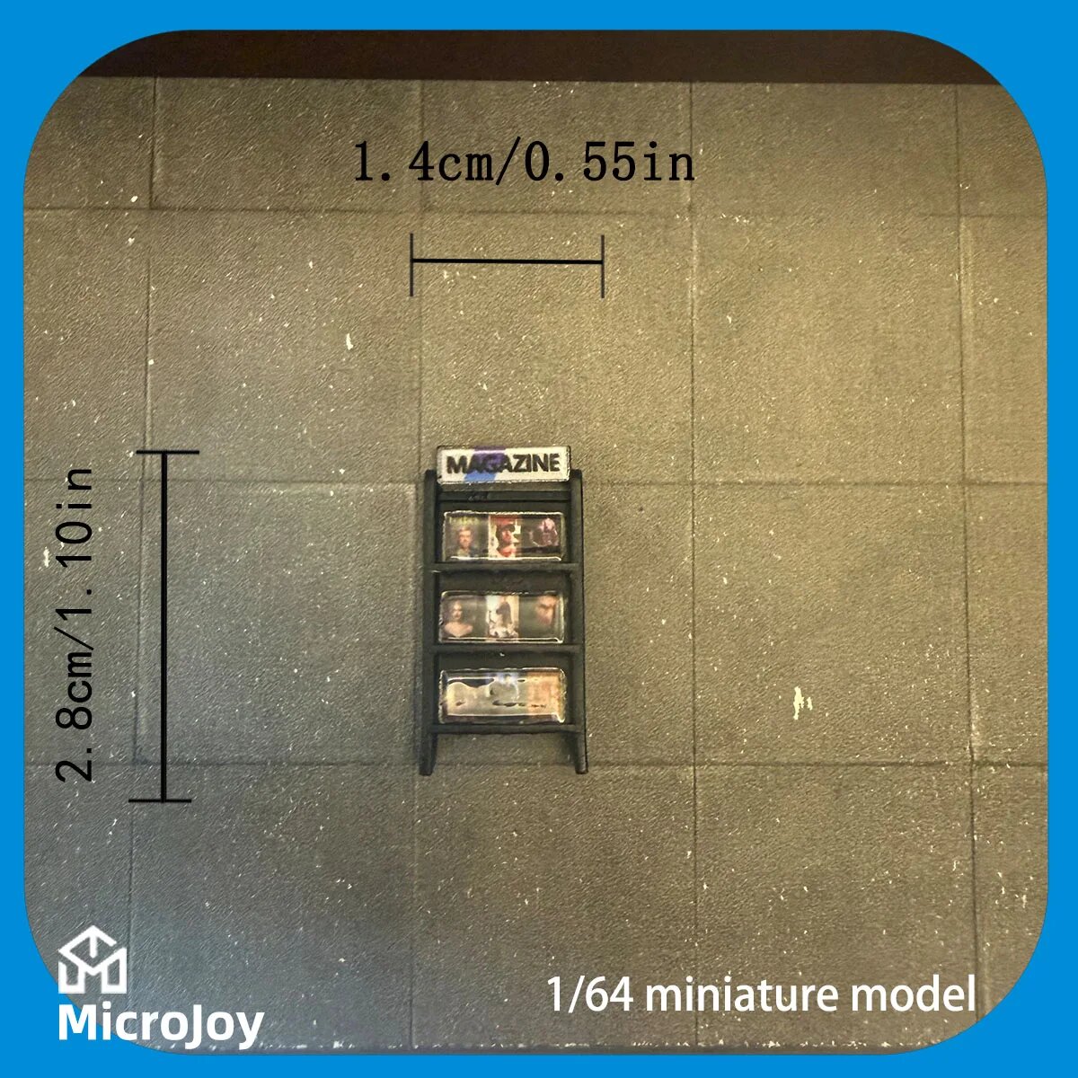 Миниатюрная витрина-мастерская MicroJoy для моделей автомобилей 1:64 black