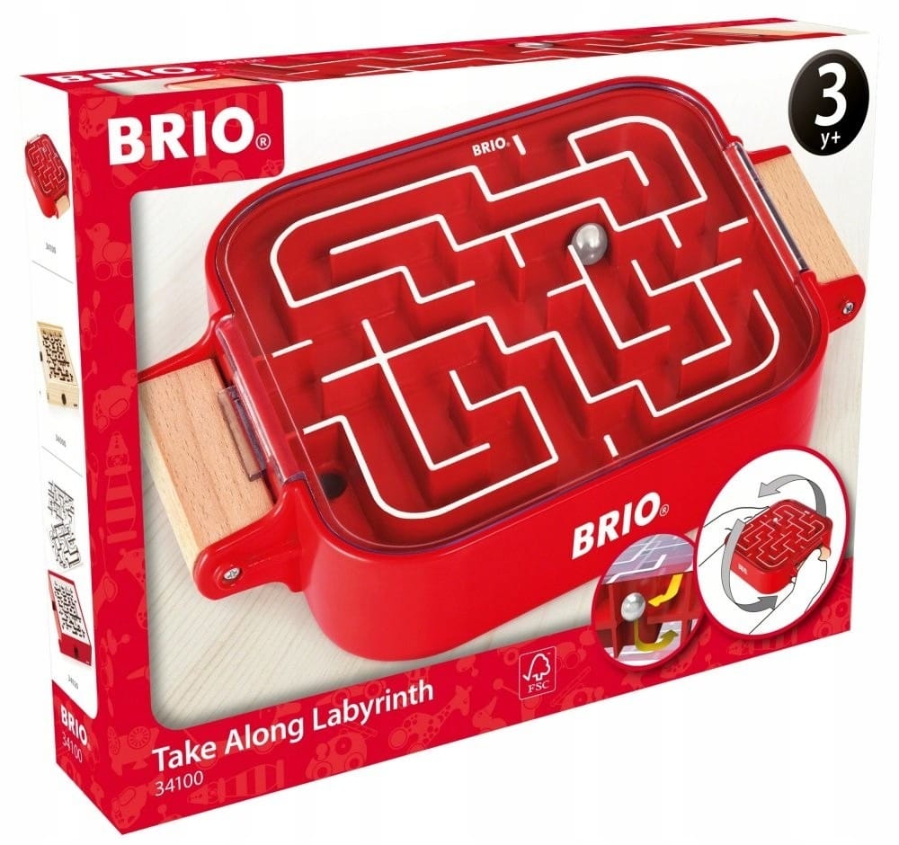 Головоломка Brio Первый лабиринт, разноцветный