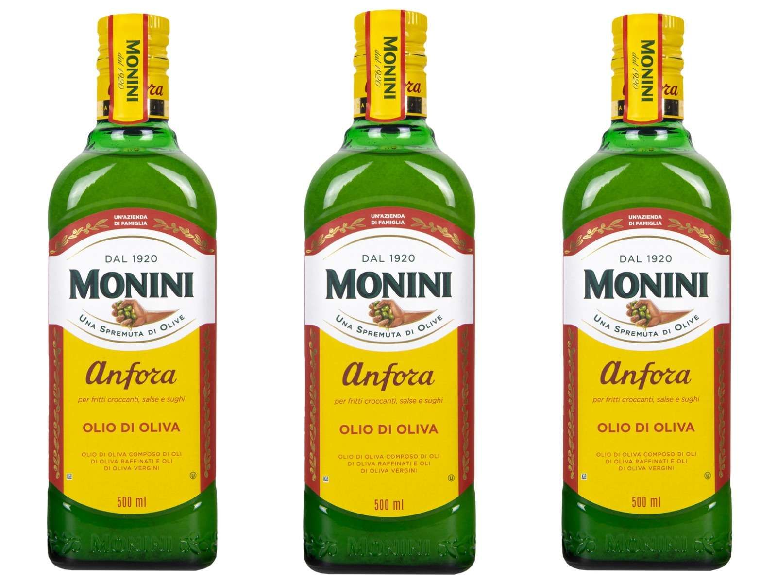 Monini Масло оливковое Anfora, 500 мл, 3 уп.