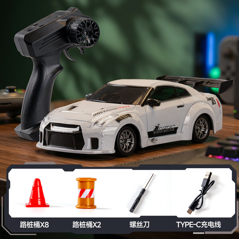 1:43 Мини RC Дрифт-кар Полупропорциональный GTR Серый Цвет Настольная Машина