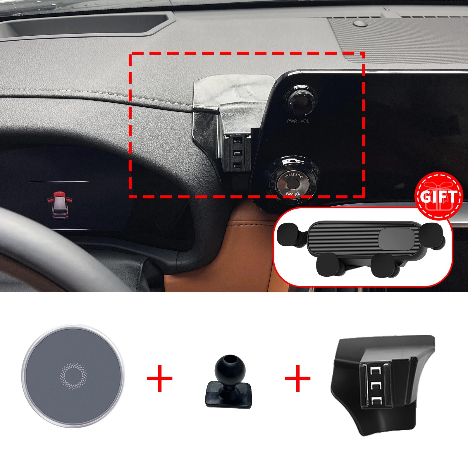 Для Lexus LX700 LX700 LX600 600LX700H F спорт Подставка для крепления держателя Charging E Black