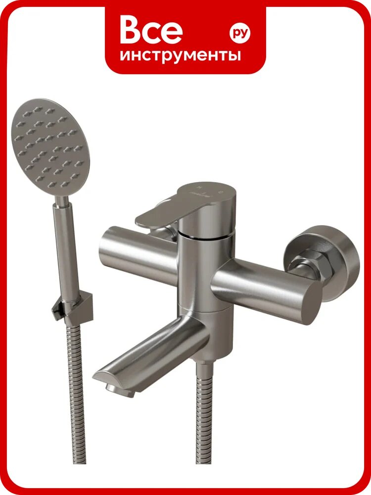 Смеситель для ванны MIXLINE "Stainless" картридж 35 мм, нержавеющая сталь mlss32-01 552272