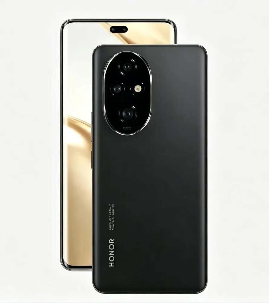 Honor Смартфон Honor 200 （Глобальное издание, OTA）Поддержка русского языка 12/512 ГБ, Micro-SIM, шоколадный, черно-серый