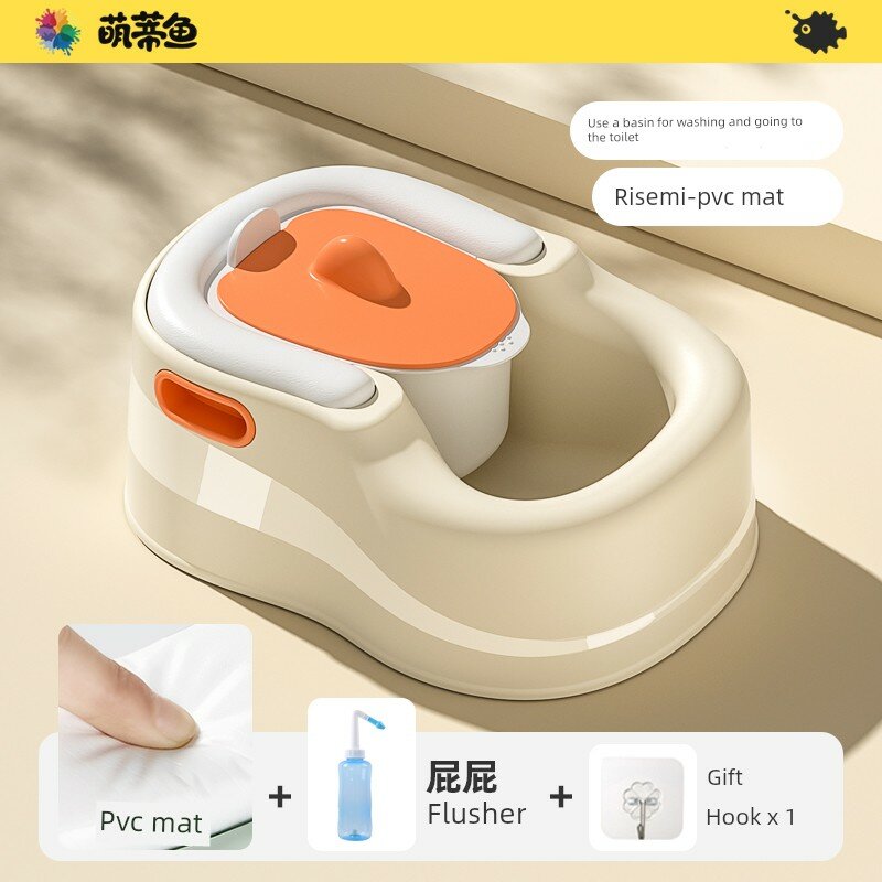 2 в 1 детский туалетный горшок с подкладкой Риземи и инструментом для мытья попки + бесплатный крюк