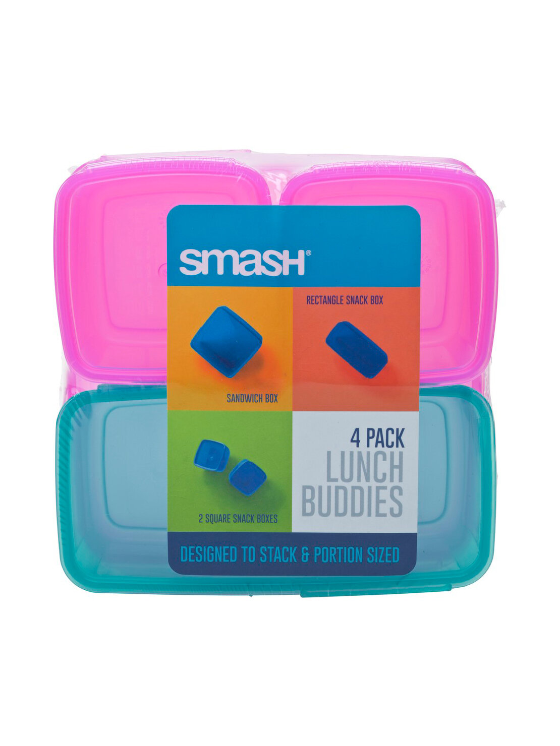 Набор для ланча Smash "Buddies" 4 предмета розовый/зеленый 21871