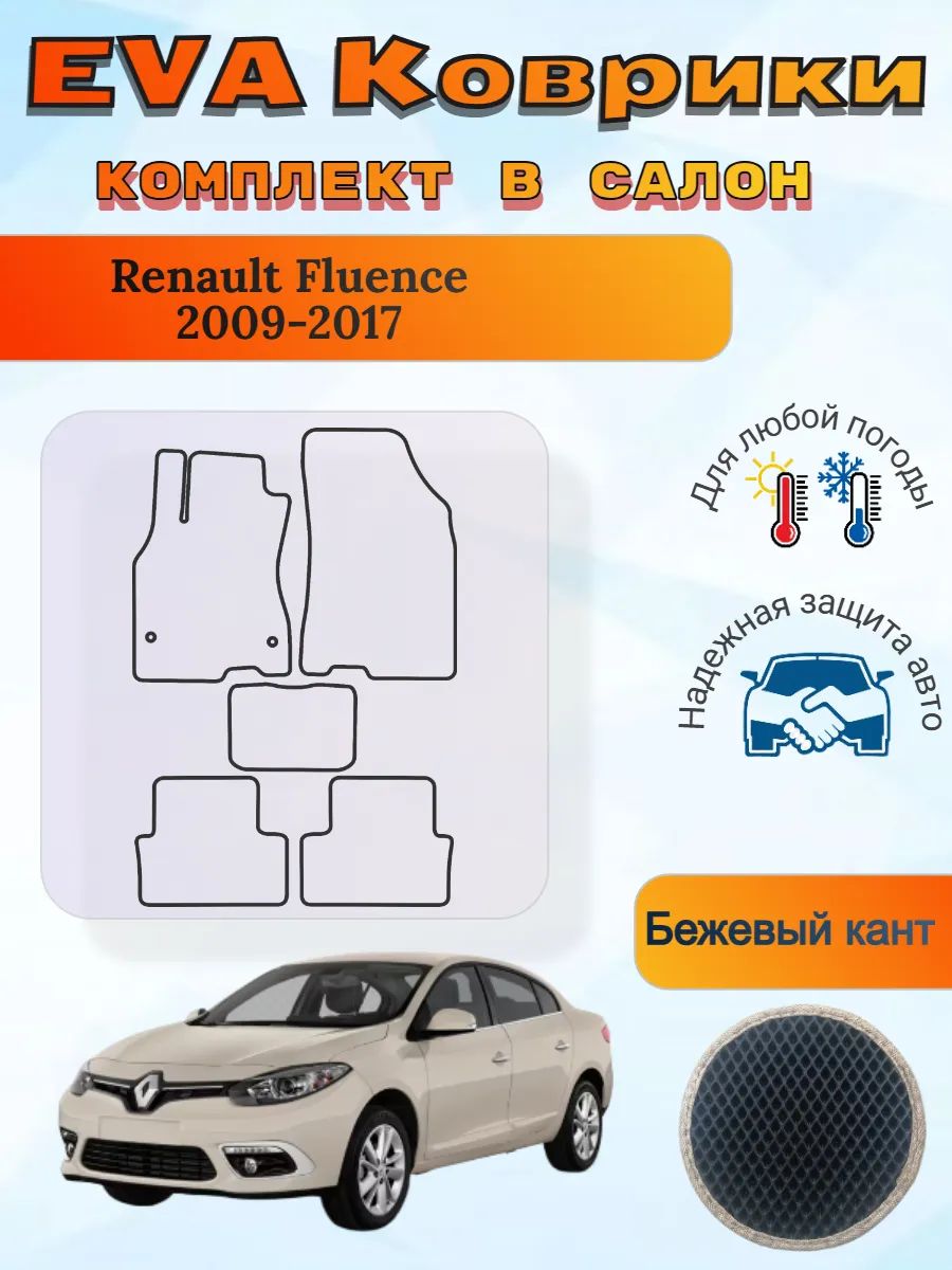 EVA коврики Renault Fluence 2009 - 2017 Рено Флюенс Флуенс 1