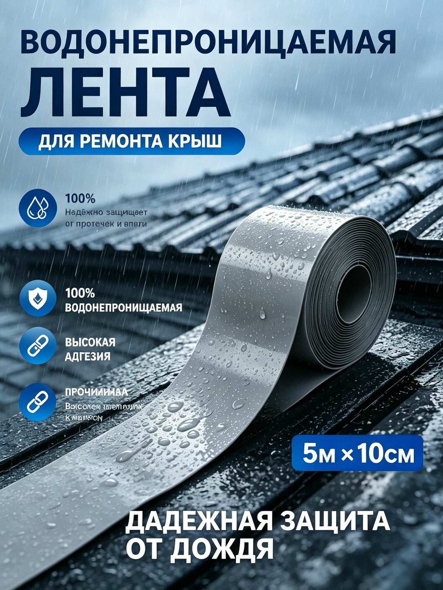 Монтажная лента 100.11 мм 5.13 м, 1 шт