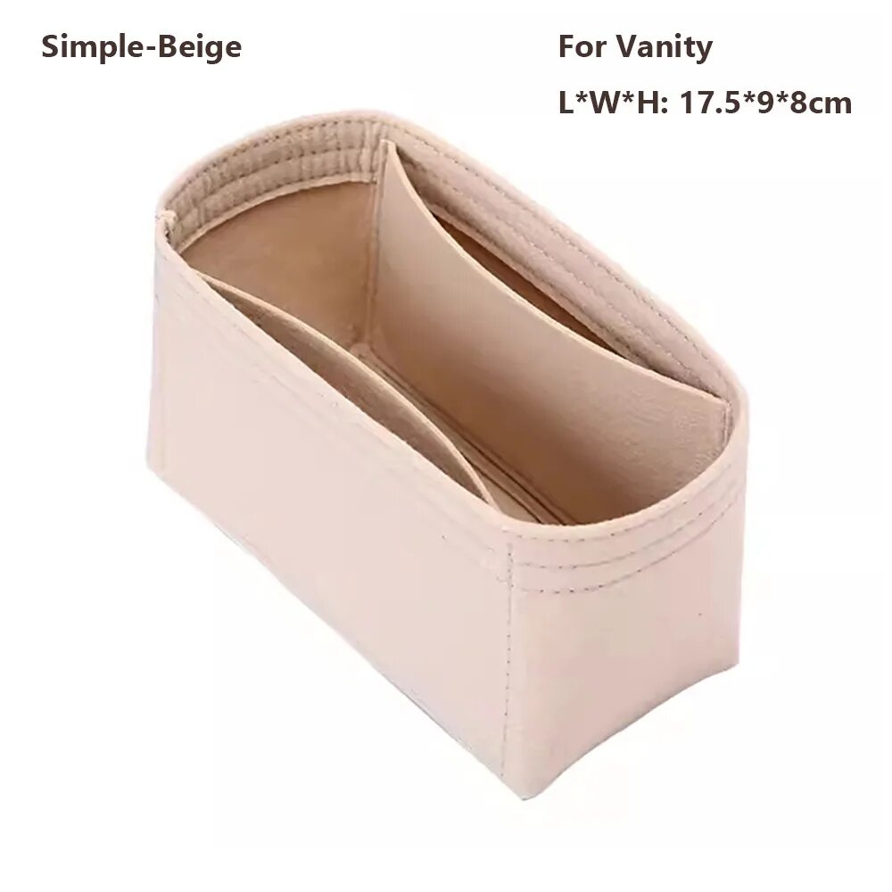 Войлочный органайзер-вкладыш для сумок LV Nice Nano/Mini/BB/Vanity: Бежевый, A-For Vanity-Beige