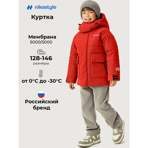 фото Куртка nikastyle, размер 146-72, красный