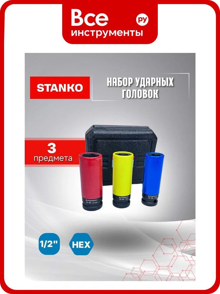 Набор ударных тонкостенных головок для литых дисков STANKO CS12233