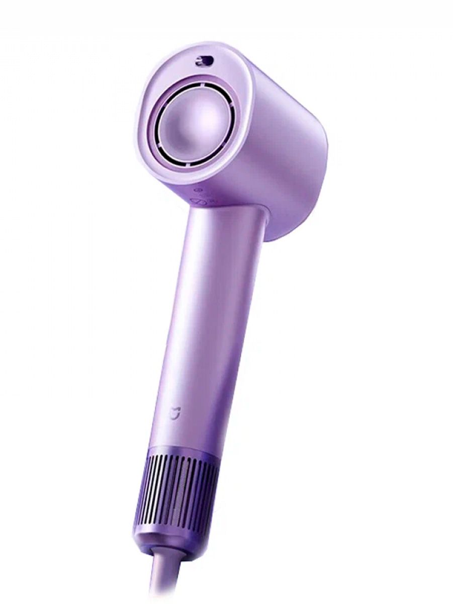 Mijia Фен для волос Mijia Hair Dryer H701, Цвет: Фиолетовый, с функцией ионизации разглаживающий волосы, с 1 магнитной насадкой концентратор. 1600 Вт, скоростей 3, кол-во насадок 1, фиолетовый