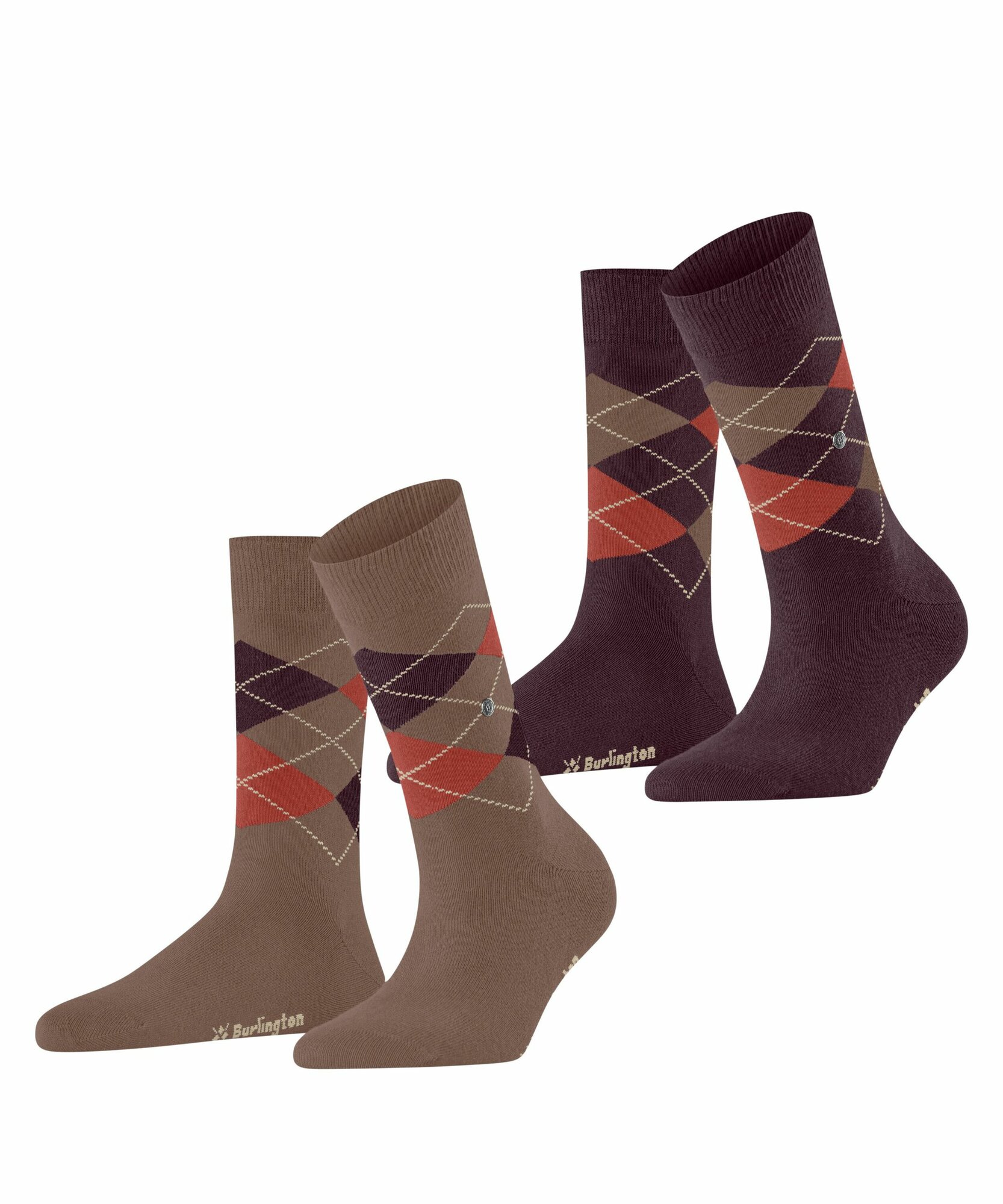 Носки Burlington Everyday Argyle 2-Pack, комплект