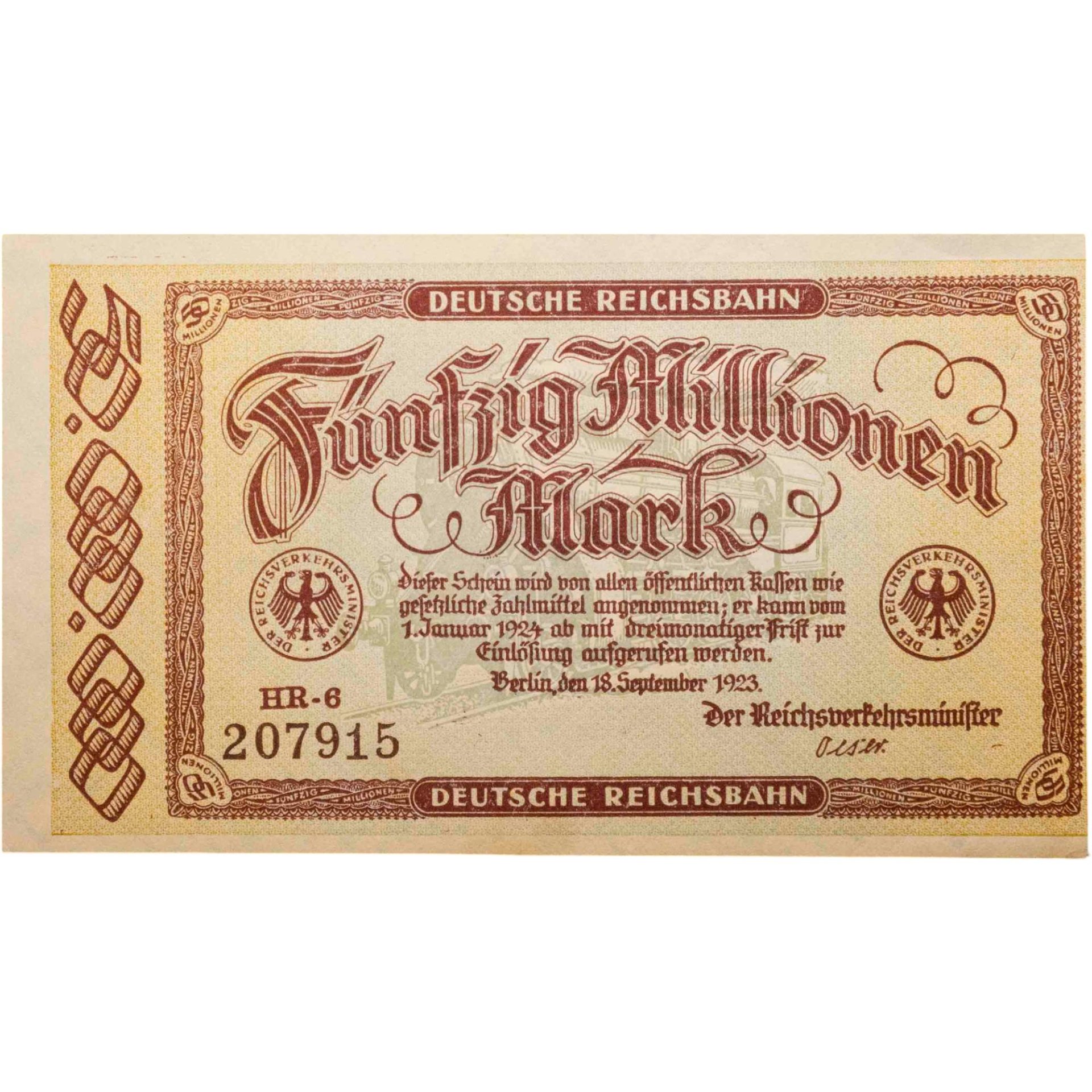 50000000 марок 1924 года германия