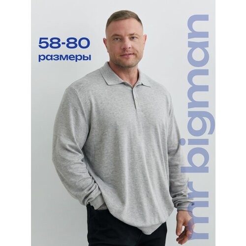фото Лонгслив mr. bigman, размер 58, , серый меланж