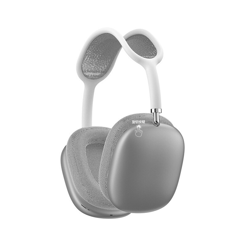 VJE55 Bluetooth 5.4 Полноразмерные Наушники с Ручкой, Сетчатый Дизайн Беспроводные Наушники для Музыки - Серебристый