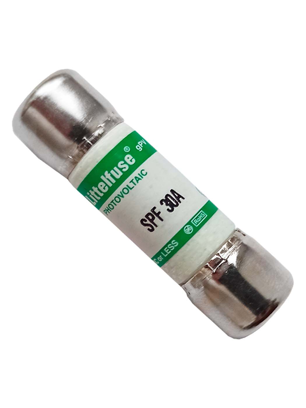 Промышленный предохранитель постоянного тока 10x38 Littelfuse SPF 30A для солнечных электростанций, номинальное напряжение 1000 В