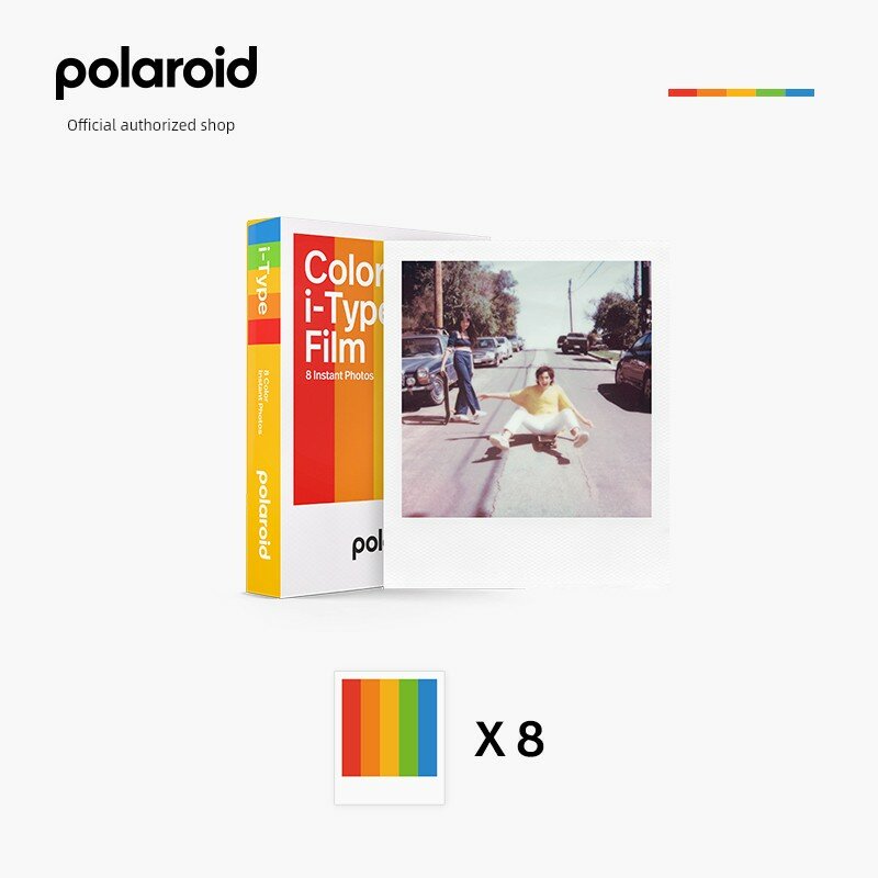 Пленка для мгновенной фотографии Polaroid i-Type с белой рамкой одинарная упаковка из 8 листов совместимая с камерами