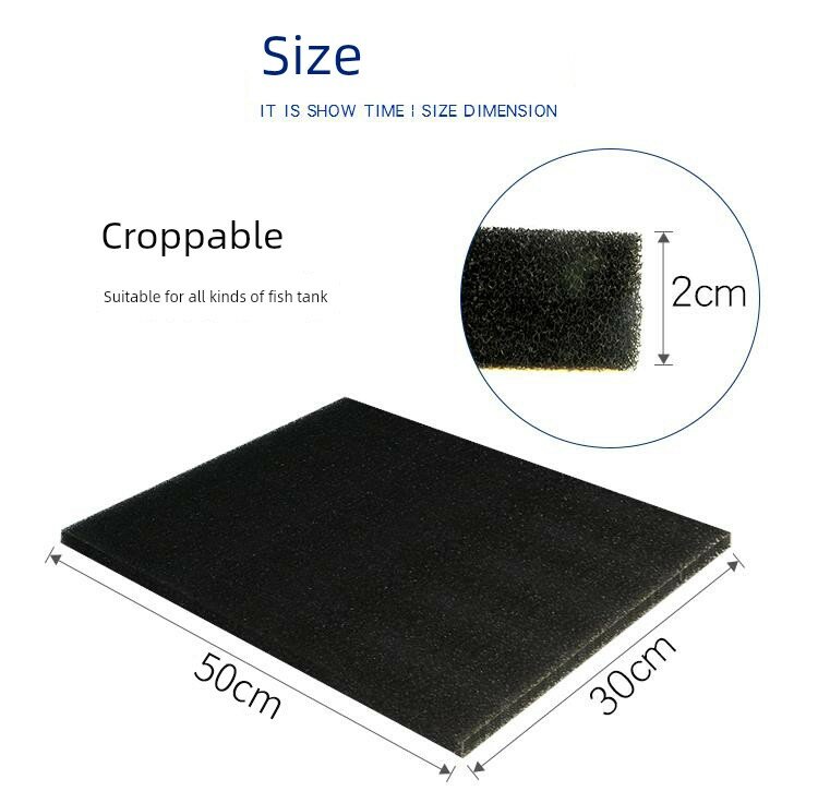 Аквариумный биофильтр волокно 50x30x2 см 1 шт для системы очистки воды в аквариуме