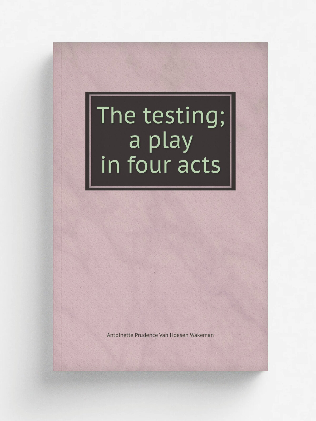The testing; a play in four acts
