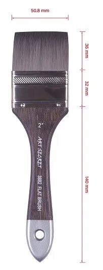 Artsecret Кисть плоская черная 3882-2inch