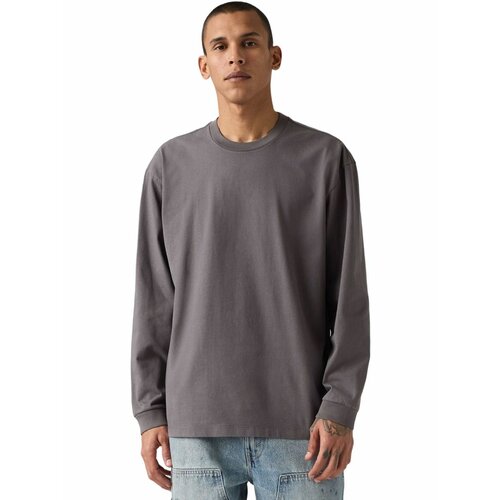 фото Лонгслив levi's men long-sleeve workwear tee, размер l, , серый