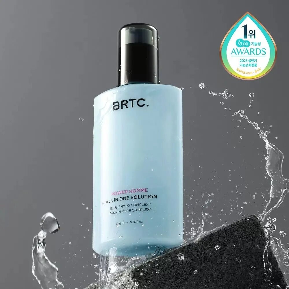 BRTC Power Homme Мужской увлажняющий крем для лица три в одном (тоник + лосьон + эссенция) 200 млBR