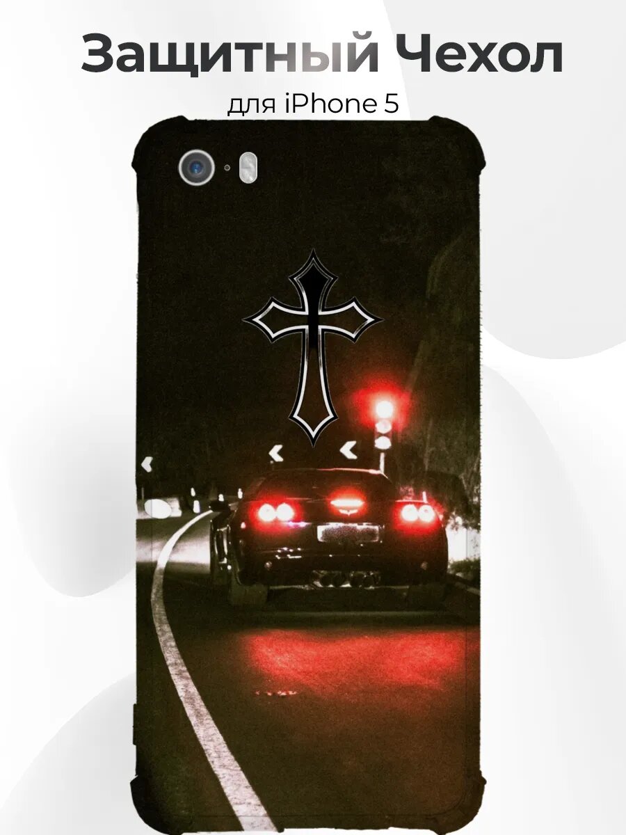 Чехол на iPhone 5/5s черный Corvette C6