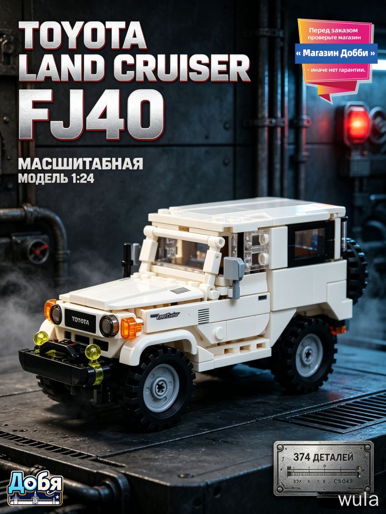 Конструктор CADA-C55042 Тойота Ленд Крузер FJ40 1:24, Детские подарки