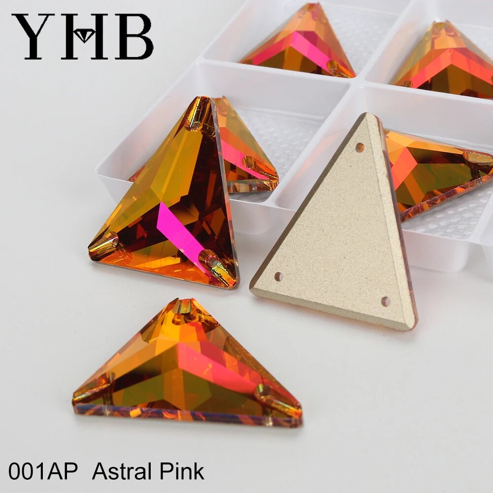 Стразы YHB треугольные, Astral Pink, 001AP