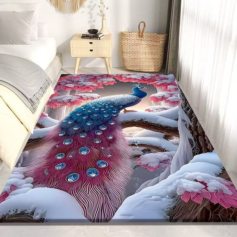 Кристальный бархат, 3D, с принтом, для спальни, гостиной, ковёр, 140*200 см, толщина 5 мм