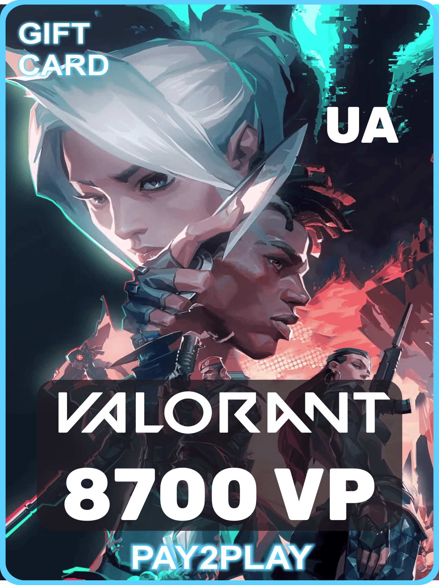 Подарочная карта Valorant 8700 VP, Украина / цифровой код / Valorant Gift Card Ukraine, 8700 VP
