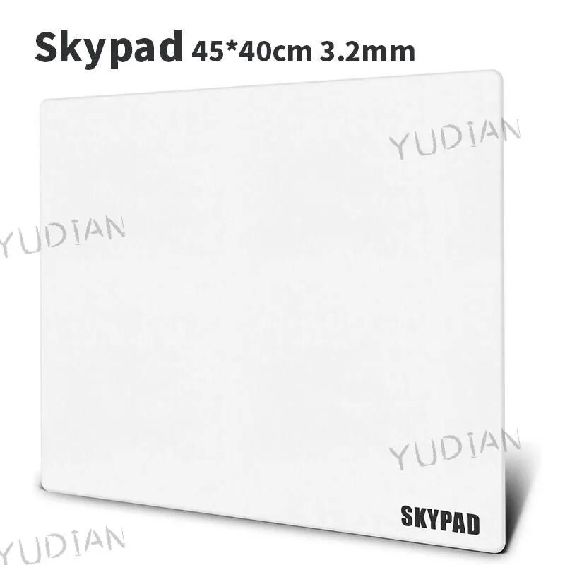 Коврик для мышки SKYPAD 45*40см 3.2мм, L, белый, бежевый, стекло