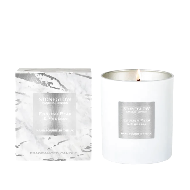 Stoneglow English Pear and Freesia свеча для дома 220 гр / Английская Груша и Фрезия